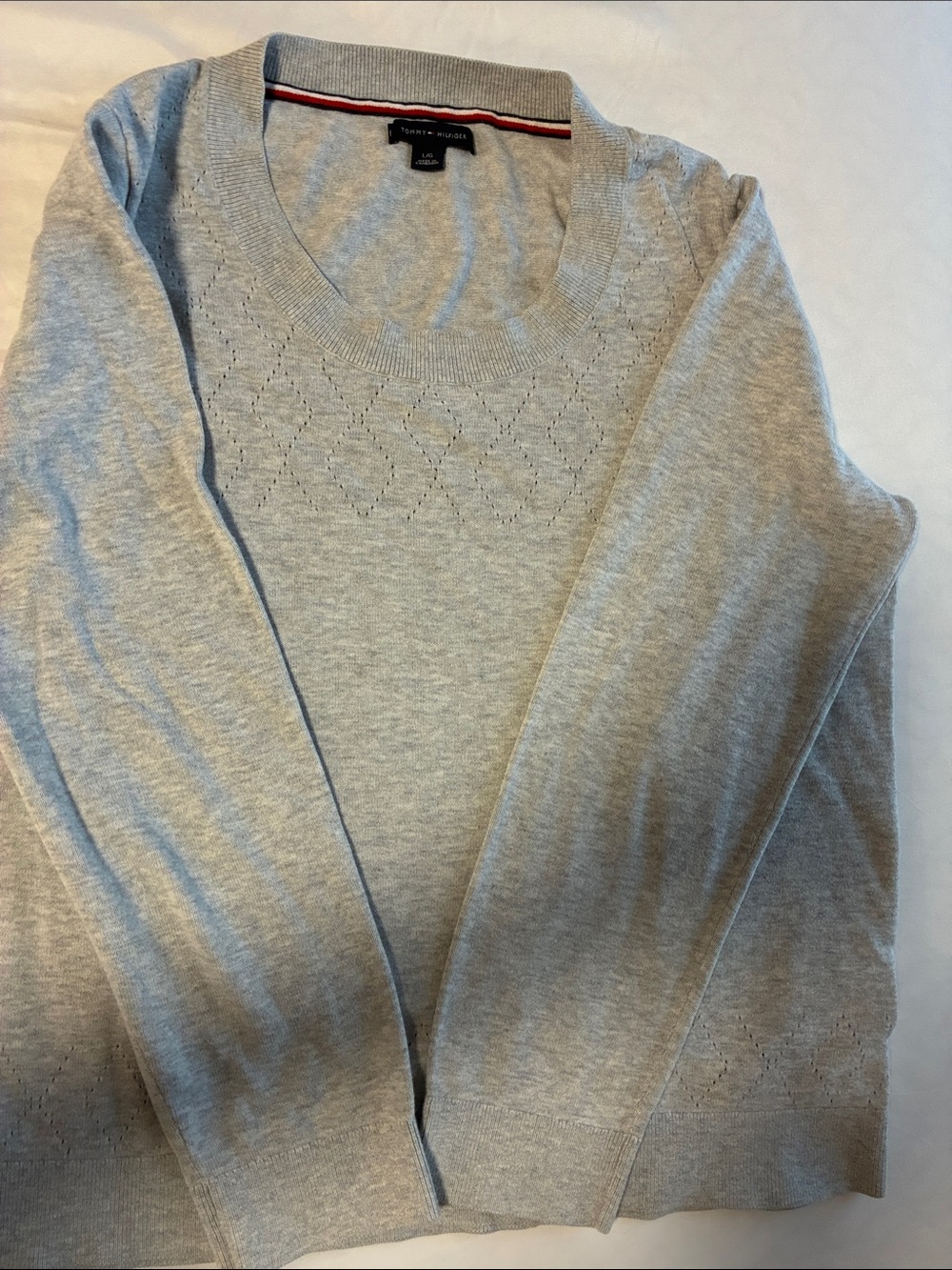 Tommy Hilfiger Light Gray Crewneck Sweater